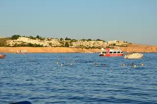 bay with boats egypt